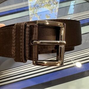 Prada men brown silky smooth 85/34 belt